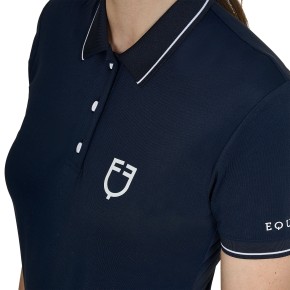 Equestro Trainingspolo Damen - Navy mit weißen Details
