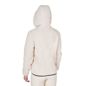 Damenjacke von Equestro aus Fleece im Teddy-Look - Antique White