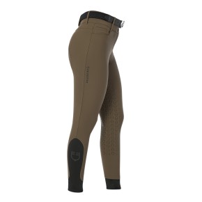 Damenreithose Highwaist von Equestro - Vollgrip, Walnut