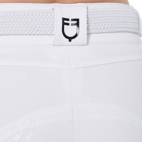 Equestro Damen Reithose Highwaist mit Vollgrip - weiß