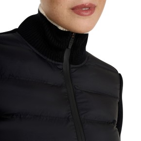 Damen Hybridjacke von Equestro mit Einsätzen aus Wolle - Schwarz