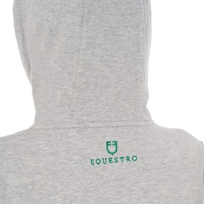 Equestro Damen Hoodie - hellgrau/grün