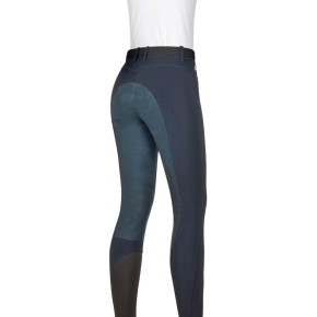 Equiline Damen Kunstleder-Vollbesatz Reithose Berklek Navy 34 (IT 38)