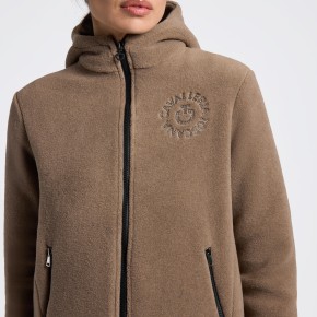 Cavalleria Toscana Technical Fleece Zip Hoodie Damen Walnut