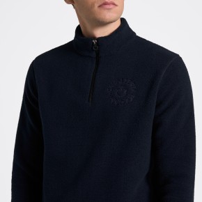 Cavalleria Toscana Half-Zip Fleece Sweatshirt Herren Navy