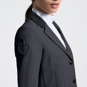 Cavalleria Toscana Turnierjacket Damen Halb Perforiert Charcoal