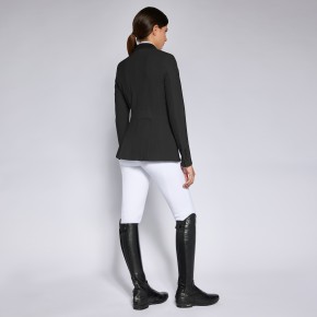 Cavalleria Toscana Damen Turnierjackett Halb Perforiert Schwarz