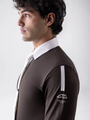 Equiline EQCamic Herren Turniershirt langarm weiß