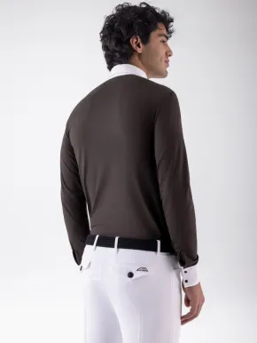 Equiline EQCamic Herren Turniershirt langarm weiß