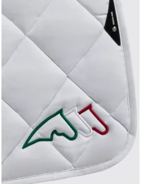 Equiline Spring Schabracke EQ Tricolore mit Fliegenmütze Weiß