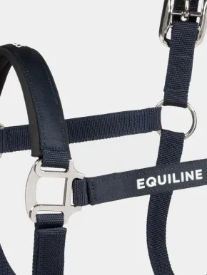 Equiline Halfter mit gummiertem Logo Terry Blau