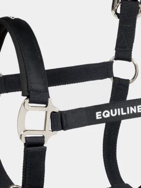 Equiline Halfter mit gummiertem Logo Terry Schwarz