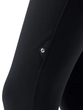 Equiline Damen Kniegrip Reithose Highwaist Crystalek schwarz