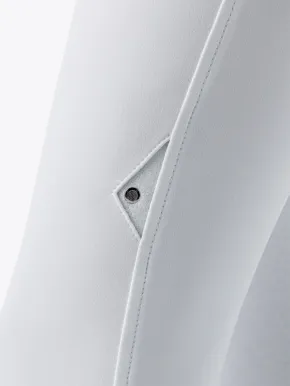 Equiline Damen Kniegrip Reithose Highwaist Crystalek weiß