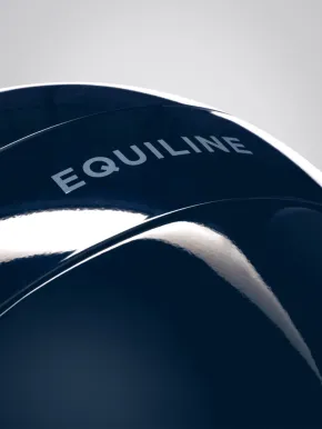 Equiline Reithelm Xanto Sonnen-Visier Blau Glänzend Top Swarovski