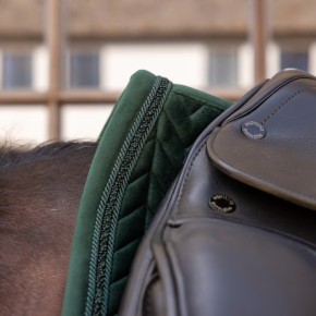 Kentucky Dressur Schabracke VELVET Mini Pearls Dunkelgrün