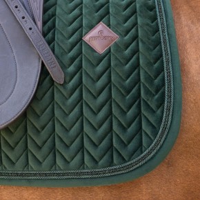 Kentucky Dressur Schabracke VELVET Mini Pearls Dunkelgrün