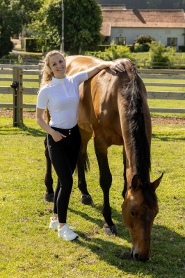 Kentucky Turniershirt Damen Classic Kurzarm Weiß