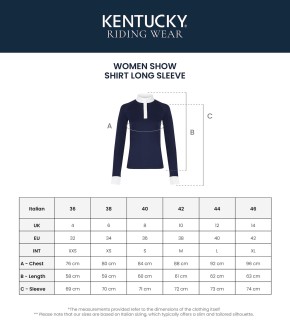 Kentucky Turniershirt Damen Classic Langarm Navy