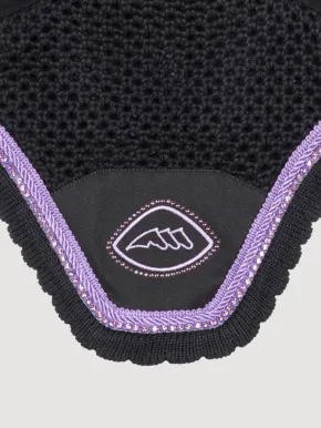 Equiline Fliegenhaube Glitzer EQGloc Schwarz mit Lila