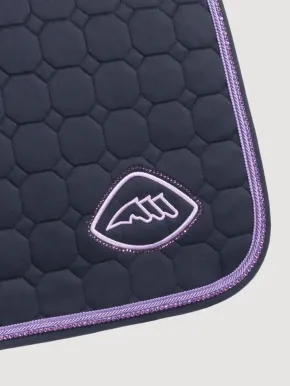 Equiline Dressur Schabracke Glitzer EQGloc Blau mit Lila