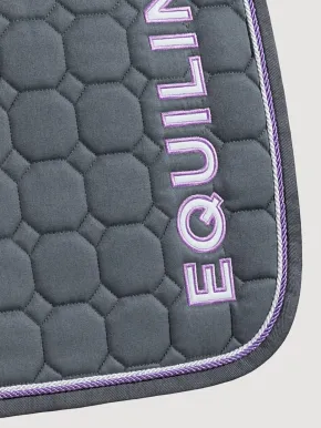 Equiline Dressur Schabracke EQCarre Grau mit Lila