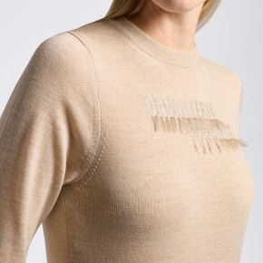 Cavalleria Toscana Merinos Damen Pullover beige M