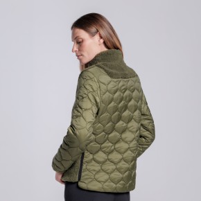Cavalleria Toscana Zip Teddyfleece-Jacke Damen Winter Moos