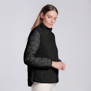 Cavalleria Toscana Zip Teddyfleece-Jacke Damen Schwarz