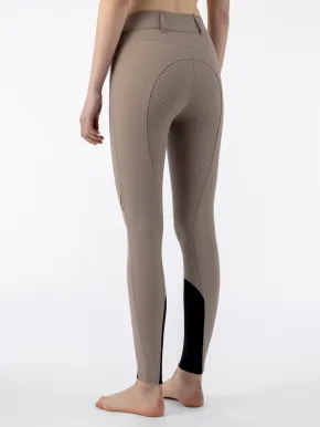 Equiline Damen Vollgrip Reithose Highwaist Crystalef taupe