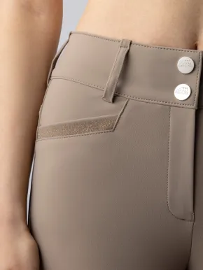 Equiline Damen Vollgrip Reithose Highwaist Crystalef taupe