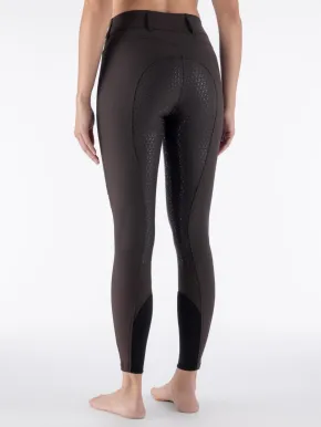 Equiline Eqcrystalef Damen Vollgrip Reithose Highwaist Coffee Bean