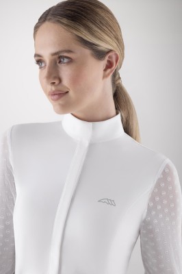 Equiline Damen Langarm Turnier-Shirt Carrid Weiß
