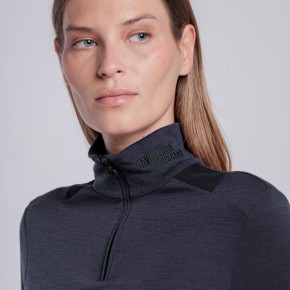 Cavalleria Toscana Langarm-Trainingsshirt Damen Navy