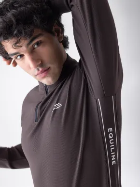 Equiline EQCagli Herren Trainingsshirt langarm Coffee Bean