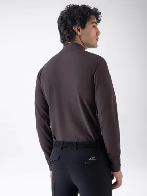 Equiline EQCagli Herren Trainingsshirt langarm Coffee Bean