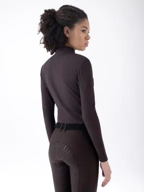 Equiline EQEble Damen Trainingsshirt langarm Coffee Bean