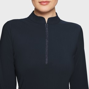 Samshield Damen Trainingsshirt Brunella Navy – Reitshirt Langarm