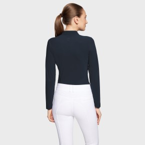 Samshield Damen Trainingsshirt Brunella Navy – Reitshirt Langarm