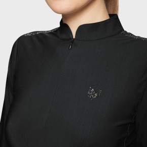 Samshield Damen Trainingsshirt Brunella Premium Schwarz – Reitshirt Langarm