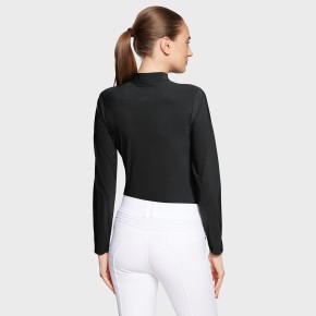 Samshield Damen Trainingsshirt Brunella Premium Schwarz – Reitshirt Langarm
