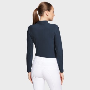 Samshield Damen Trainingsshirt Brunella Premium Navy – Reitshirt Langarm