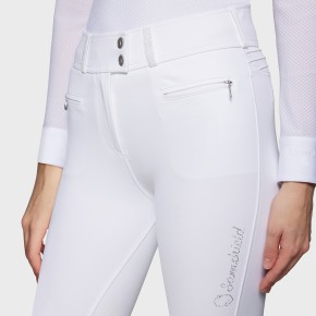 Samshield Damen Vollgrip Reithose Highwaist Claranova Weiß