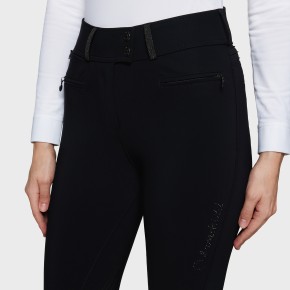 Samshield Damen Vollgrip Reithose Highwaist Claranova Schwarz