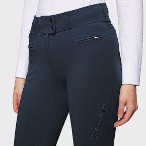 Samshield Damen Vollgrip Reithose Highwaist Claranova Navy