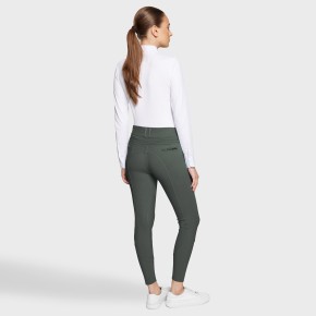 Samshield Clara Premium Reithose Damen Dark Forest – Hohe Taille und Vollgrip