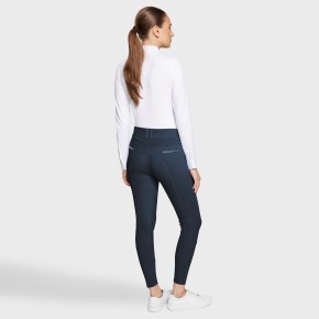 Samshield Clara Premium Reithose Damen navy – Hohe Taille und Vollgrip