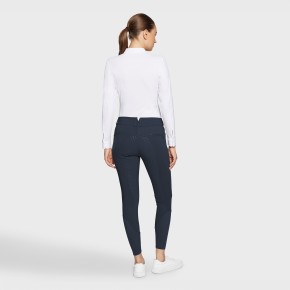 Samshield Damen Vollgrip Reithose Delice Navy 34 (FR 32)