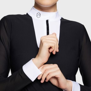 Samshield Faustine Premium Damen-Turniershirt – Schwarz, Langarm, elegant