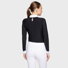 Samshield Faustine Premium Damen-Turniershirt – Schwarz, Langarm, elegant